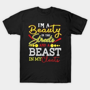 Streets Beast Softball Player T-Shirt